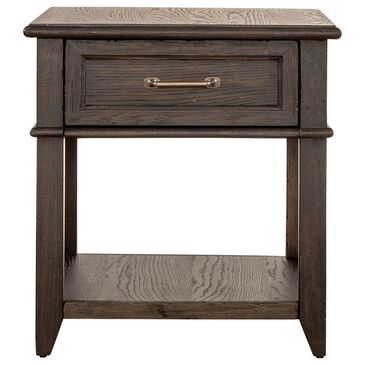 Belle Furnishings Mill Creek 1-Drawer End Table in Peppercorn, , large