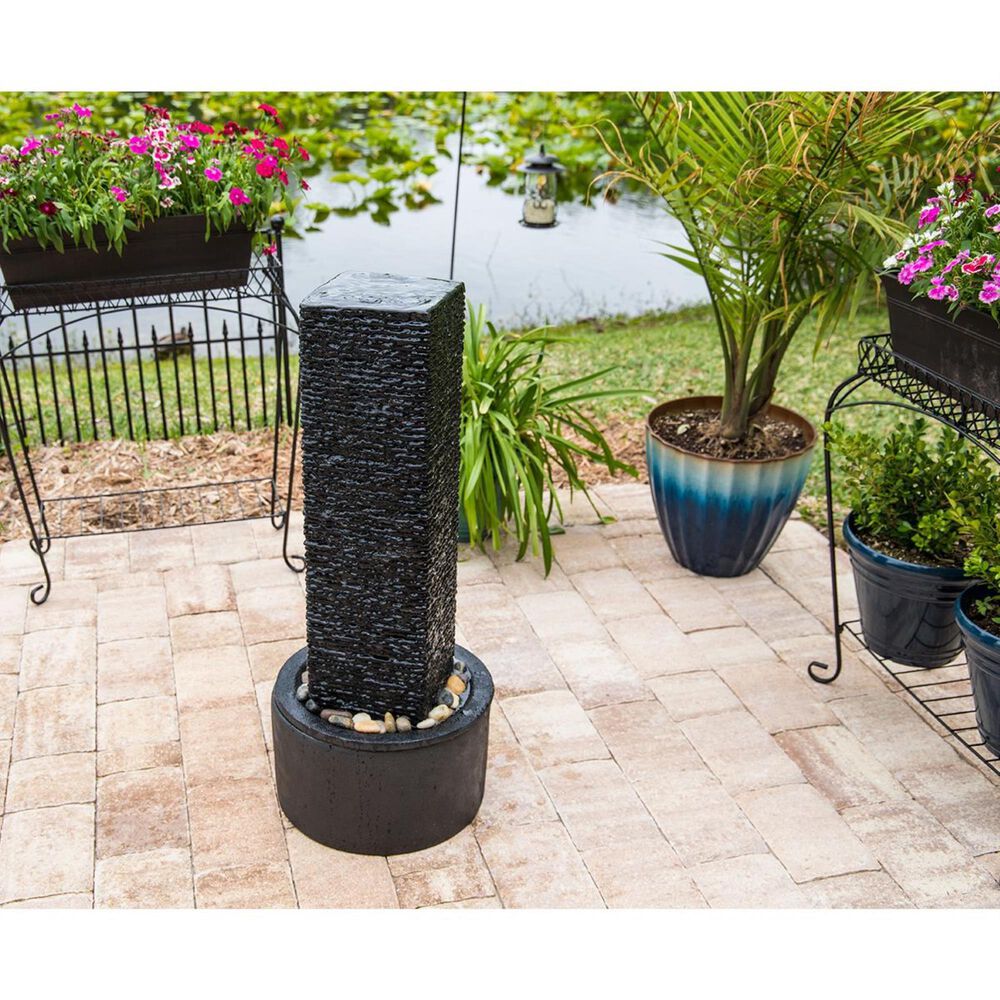 Kenroy Ridgeland Floor Fountain in Black, , large
