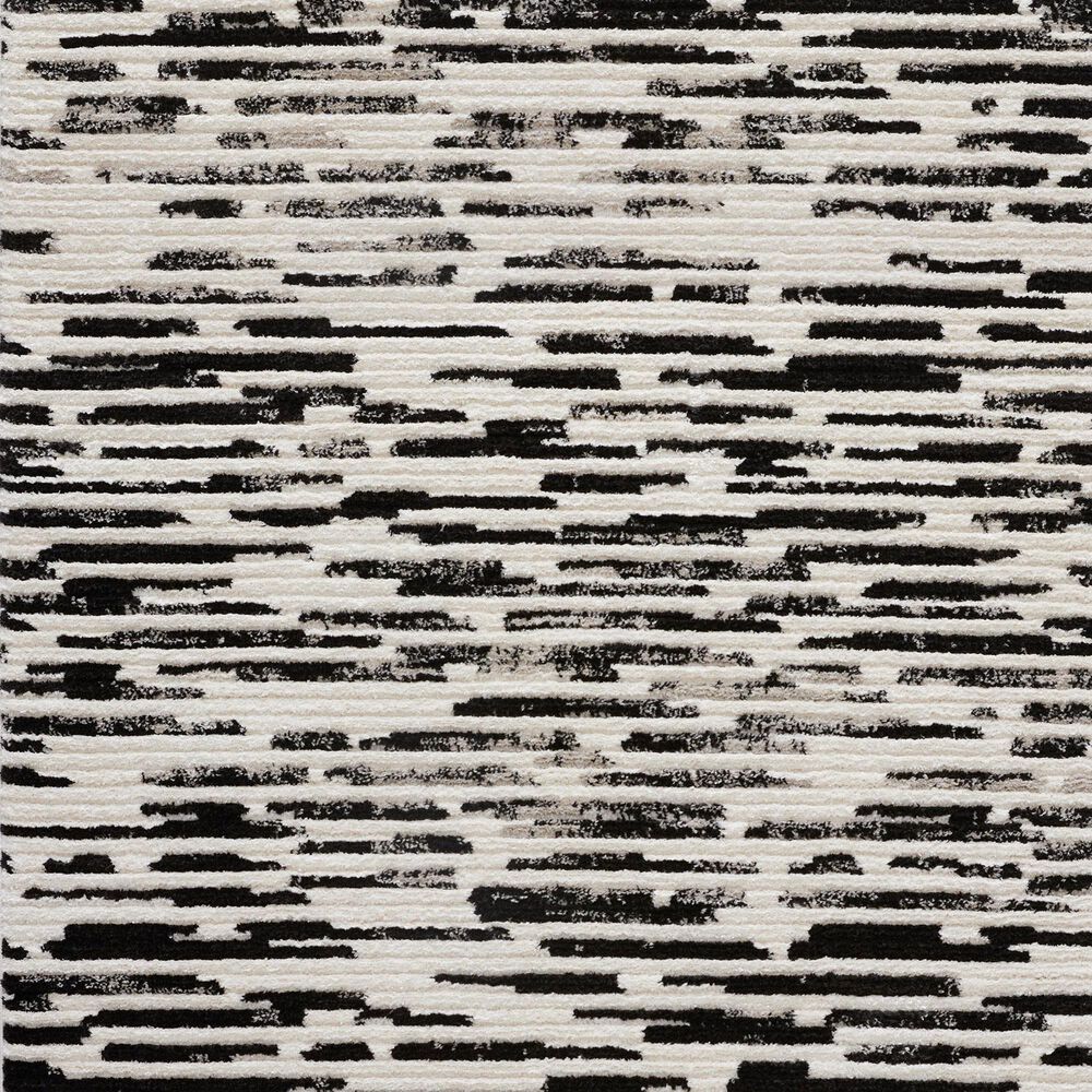 Central Oriental Etros Eden Beige and Black 5&#39;3&quot; x 7&#39;3&quot; Area Rug, , large