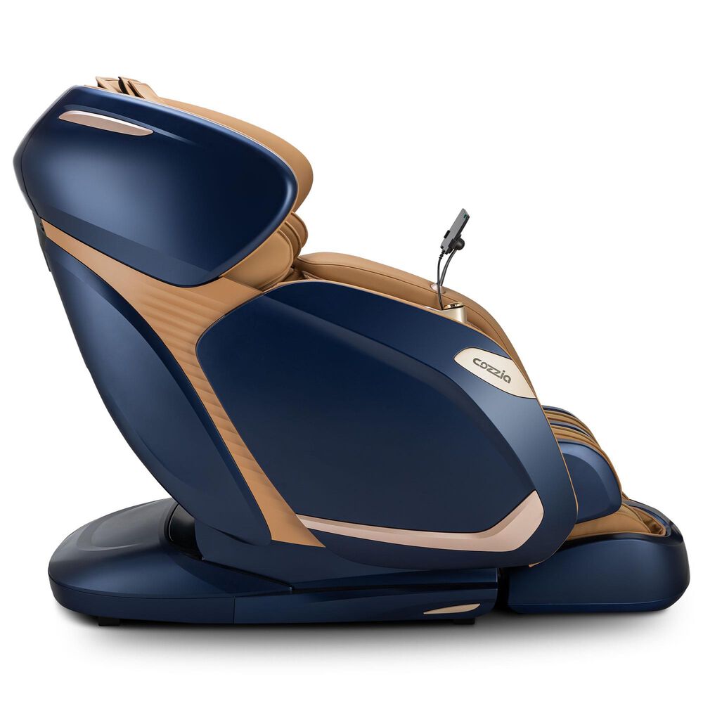 Cozzia Zen Duo Power Massage Chair with Champagne Cushion in Navy, , large