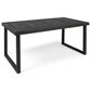 Hearth and Haven 6-Piece Outdoor Dining Set with Light Grey Cushions in Dark Grey, , large