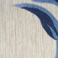 Nourison Aloha 5"3" Round Blue and Grey Indoor/Outdoor Area Rug, , large