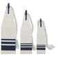 Maple and Jade 3-Piece Buoy Decorative Sculpture Set with Rope in Distressed White and Navy Blue, , large