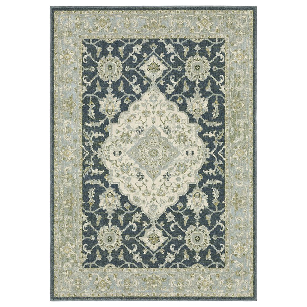 Oriental Weavers Branson 3"3" x 5" Blue and Ivory Area Rug, , large