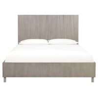 Urban Home Argento Queen Platform Bed in Misty Grey and Stainless Steel