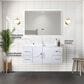 Lexora Home Geneva 48" Single Bathroom Vanity in Glossy White with 2 cm White Quartz Top and Rectangular Sink, , large