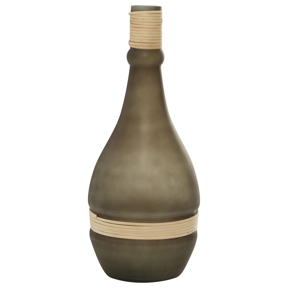 Maple and Jade 20" Contemporary Glass Vase in Black, , large