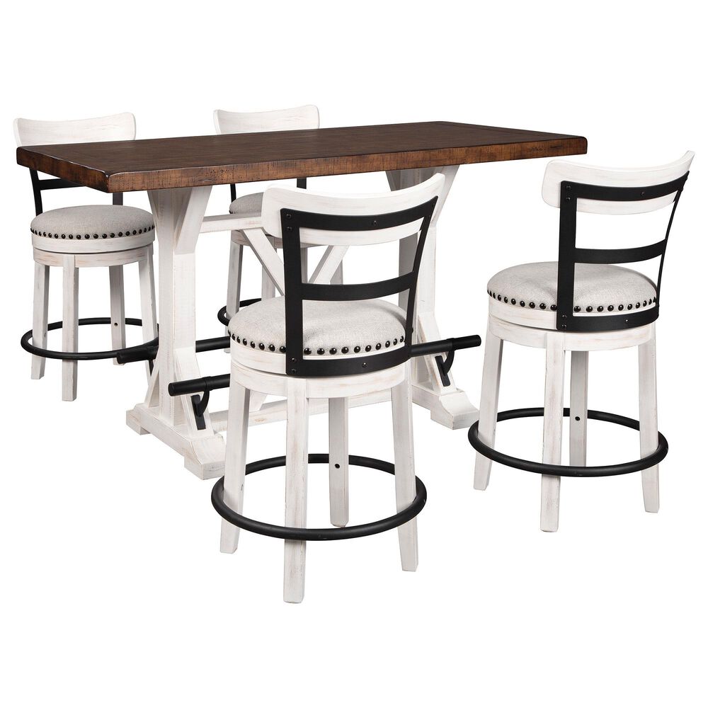 Signature Design by Ashley Valebeck 5-Piece Dining Set in Black, White and Brown, , large