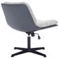 Impressions Vanity Alicia Vanity Chair with White Tweed Cushion in Black, , large