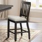 Mayberry Hill Stone 24" Slat Back Counter Stool in Dark Ash, , large