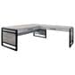Wycliff Bay Mason L-Shaped Desk in Gray and Black, , large