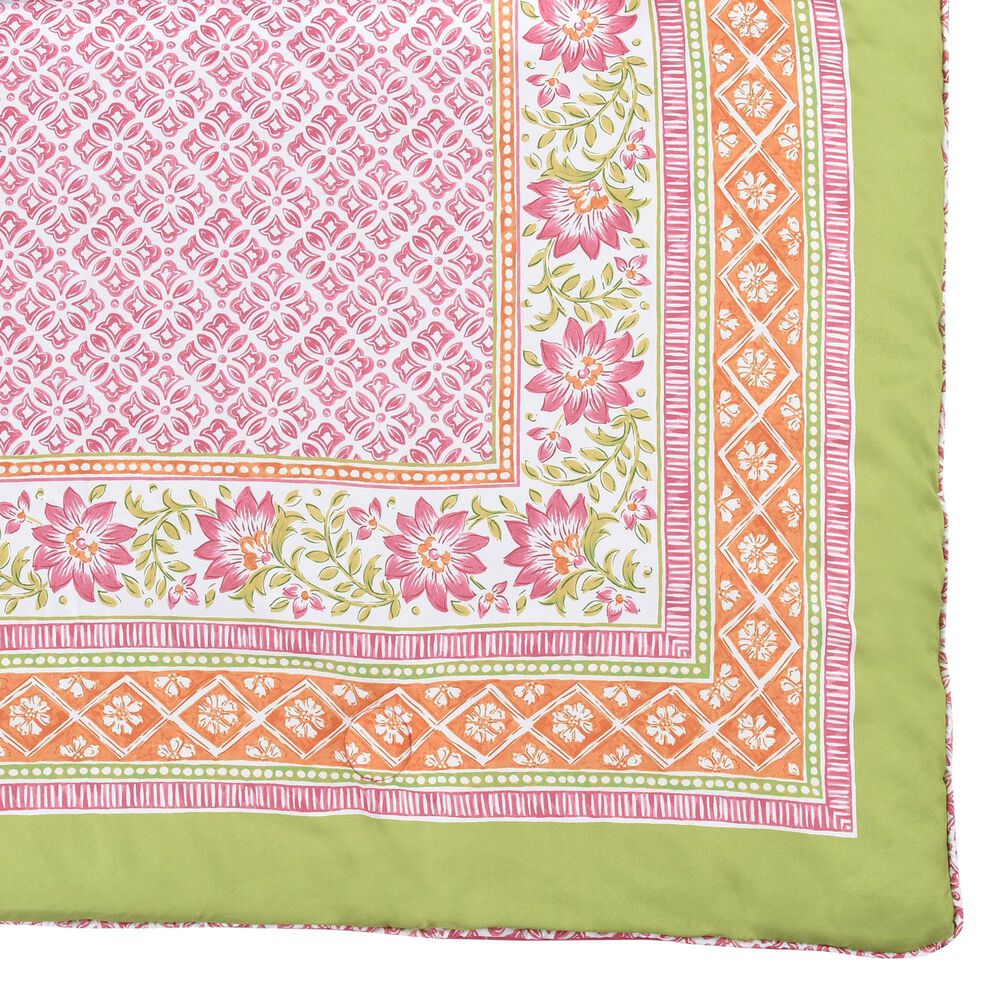 J. Queen New York Shiloh 3-Piece Full/Queen Comforter Set in Pink, Green and Orange, , large