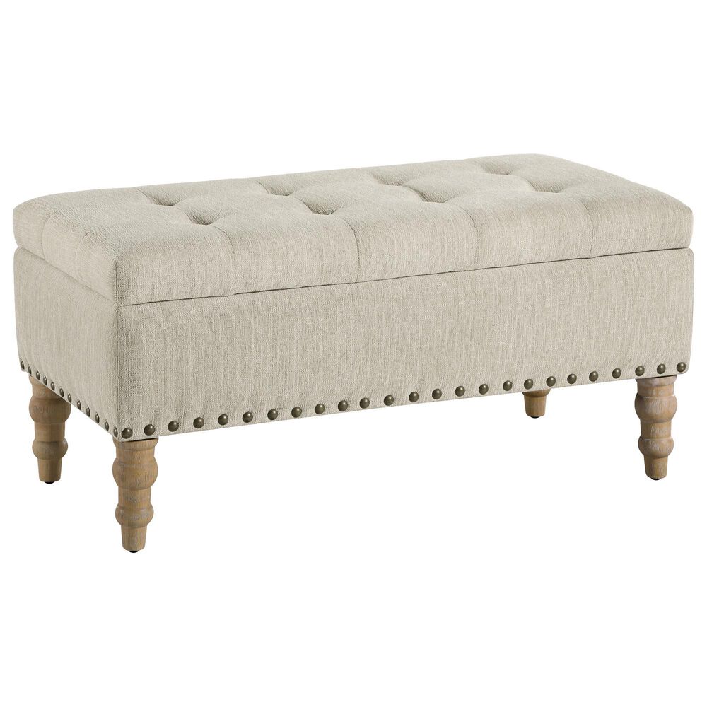 OSP Home Woodbury Storage Bench in Light Natural, , large