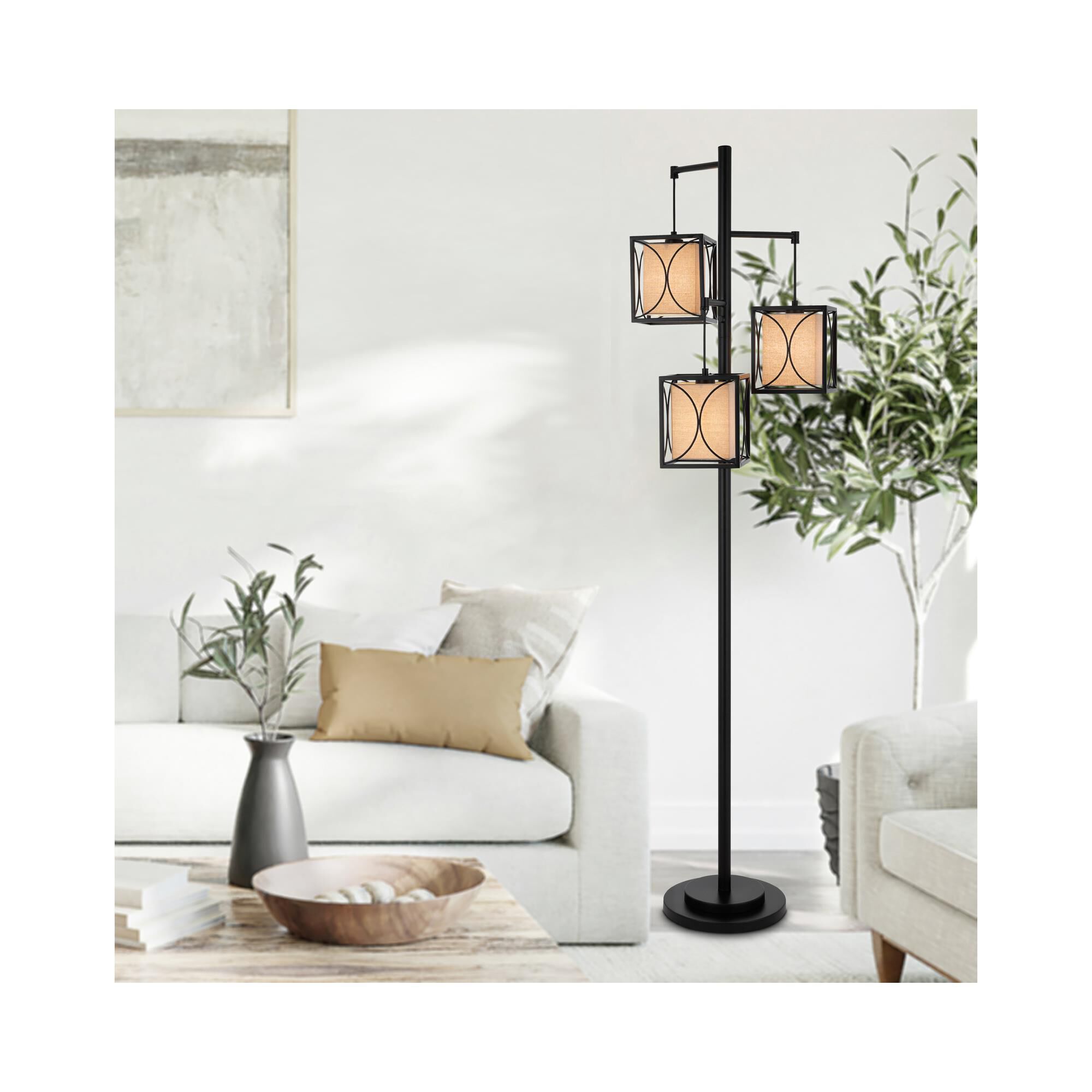 Cal Lighting 3 Lantern Floor lamp