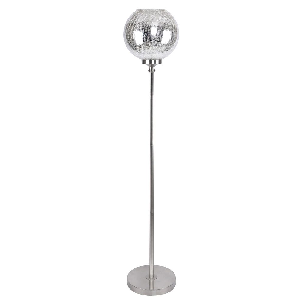 Grandview Gallery Floor Lamp in Brown and Silver Crackle, , large