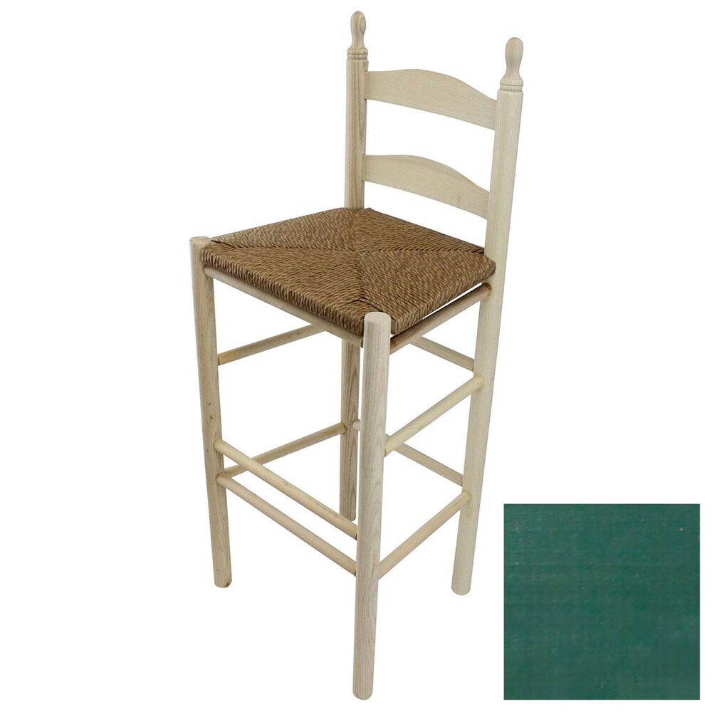 Lakeside Calabash Ladderback Barstool in Green, , large