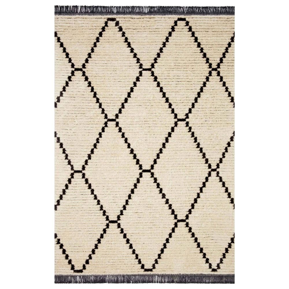 Chris Loves Julia x Loloi Alice ALI-04 2"7" x 4" Cream and Charcoal Area Rug, , large