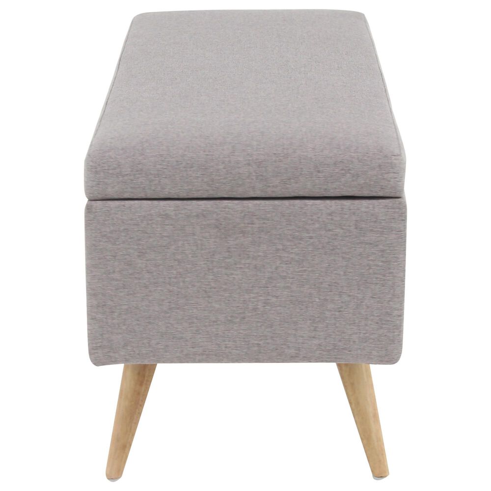 Maple and Jade Modern Storage Bench in Grey, , large