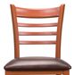 Linon Home Decor Baxter Side Chair with Burgundy Faux Leather Cushion in Dark Honey (Set of 2), , large