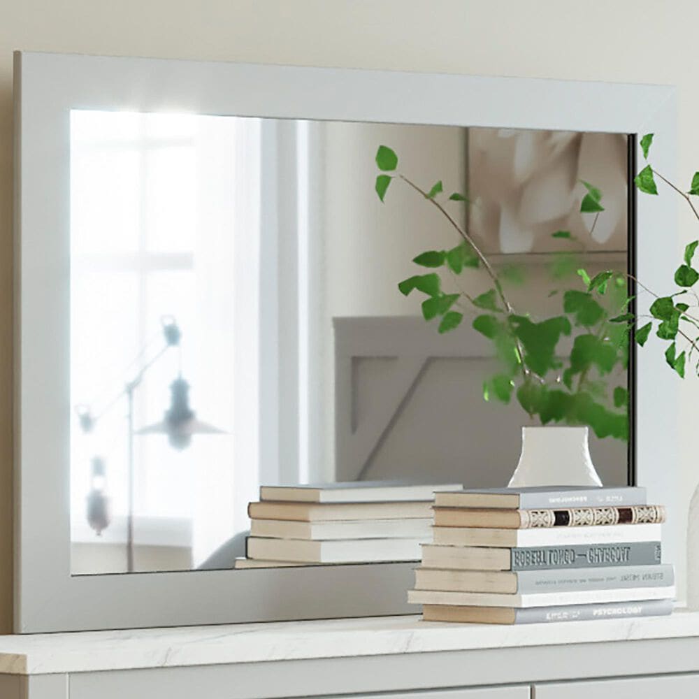 Ashley Cottonburg Bedroom Mirror in Light Gray, , large
