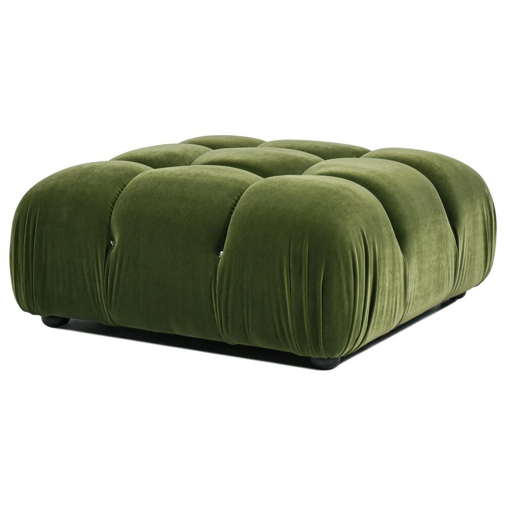 Jennifer Taylor Home Marcel Cocktail Ottoman in Olive Green, , large