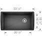 Blanco Diamond Super Single Bowl Kitchen Sink in Anthracite, , large