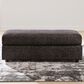Ashley Lentiz Oversized Accent Ottoman in Onyx, , large