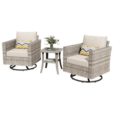 HOMLUX 3-Piece Outdoor Conversation Set in Beige, , large