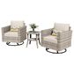 HOMLUX 3-Piece Outdoor Conversation Set in Beige, , large