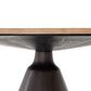 Four Hands Bronx Round Dining Table in Light Brushed Parawood and Dark Brown, , large