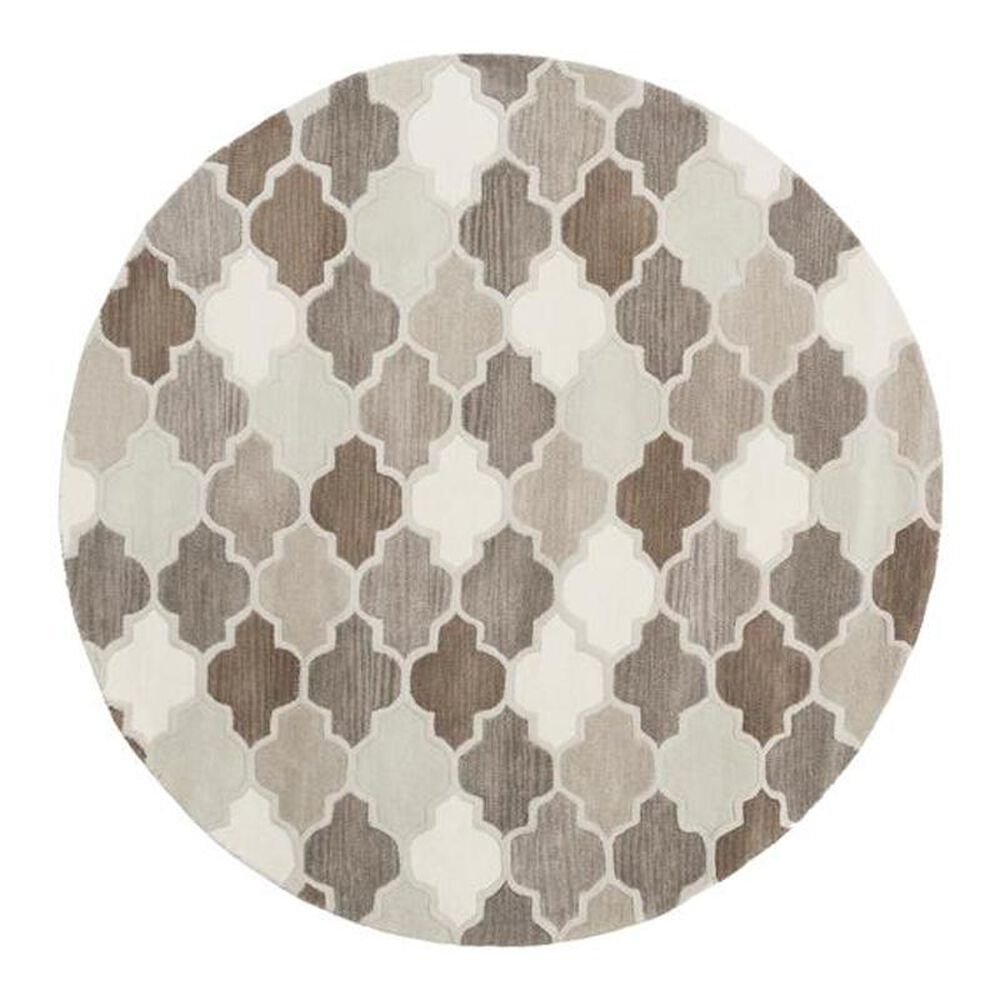 Surya Oasis OAS-1088 6" Round Camel/Gray/Taupe Area Rug, , large