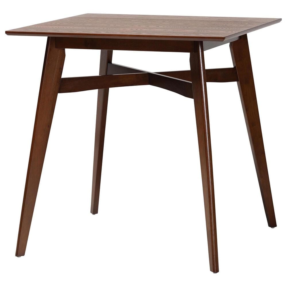 Baxton Studio Leena Counter Height Pub Table in Walnut Brown, , large