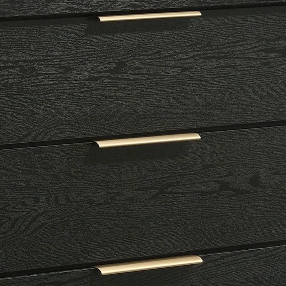 Mayberry Hill South Bed 5 Piece King Panel Bedroom Set in Black, , large