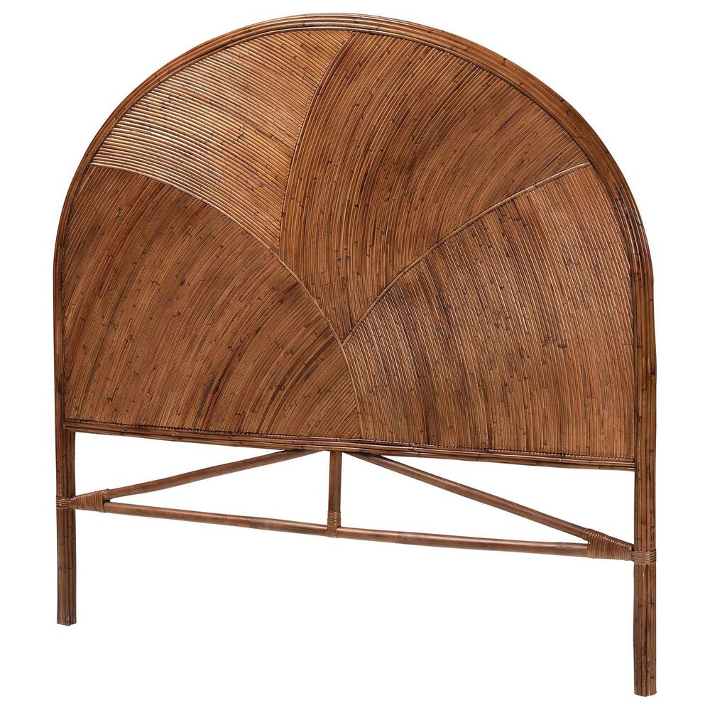 Baxton Studio Seana King Panel Headboard in Dark Brown, , large