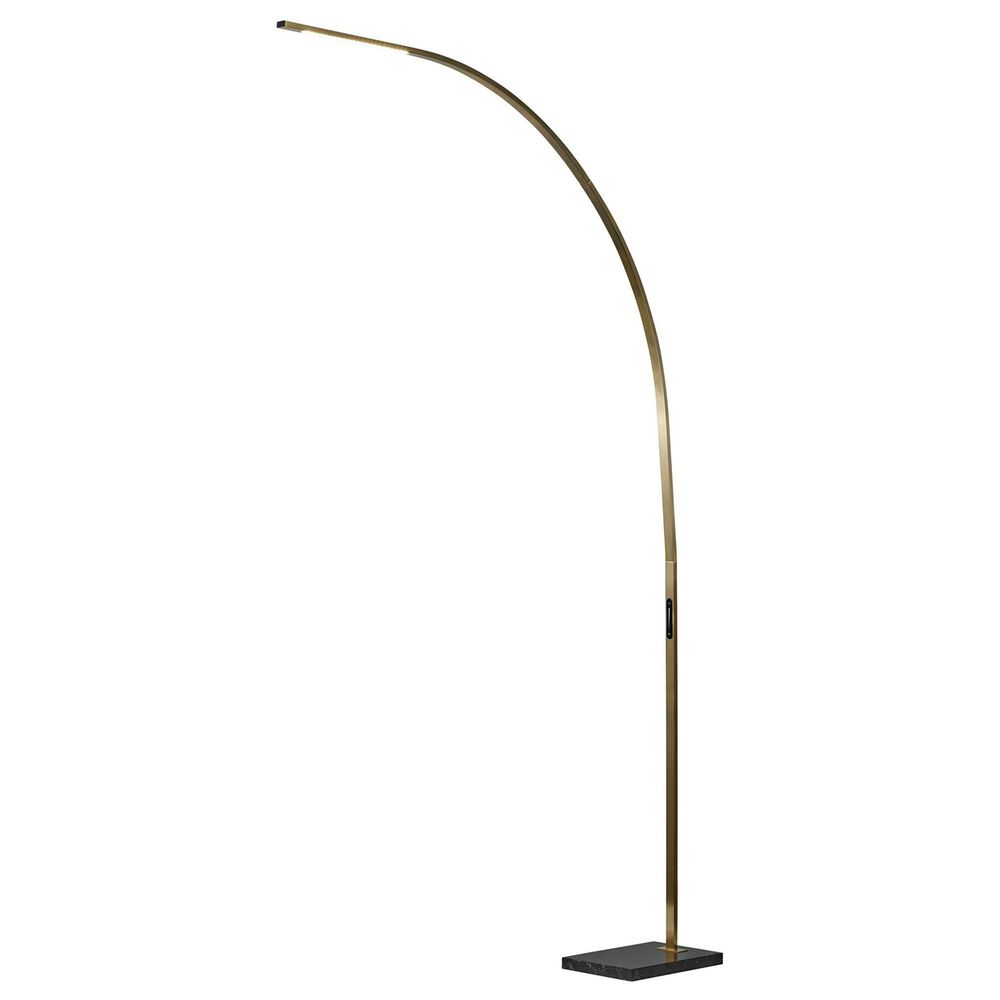 Adesso Sonic LED Arc Lamp in Antique Brass, , large