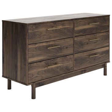 Ashley Calverson 6-Drawer Dresser in Mocha, , large