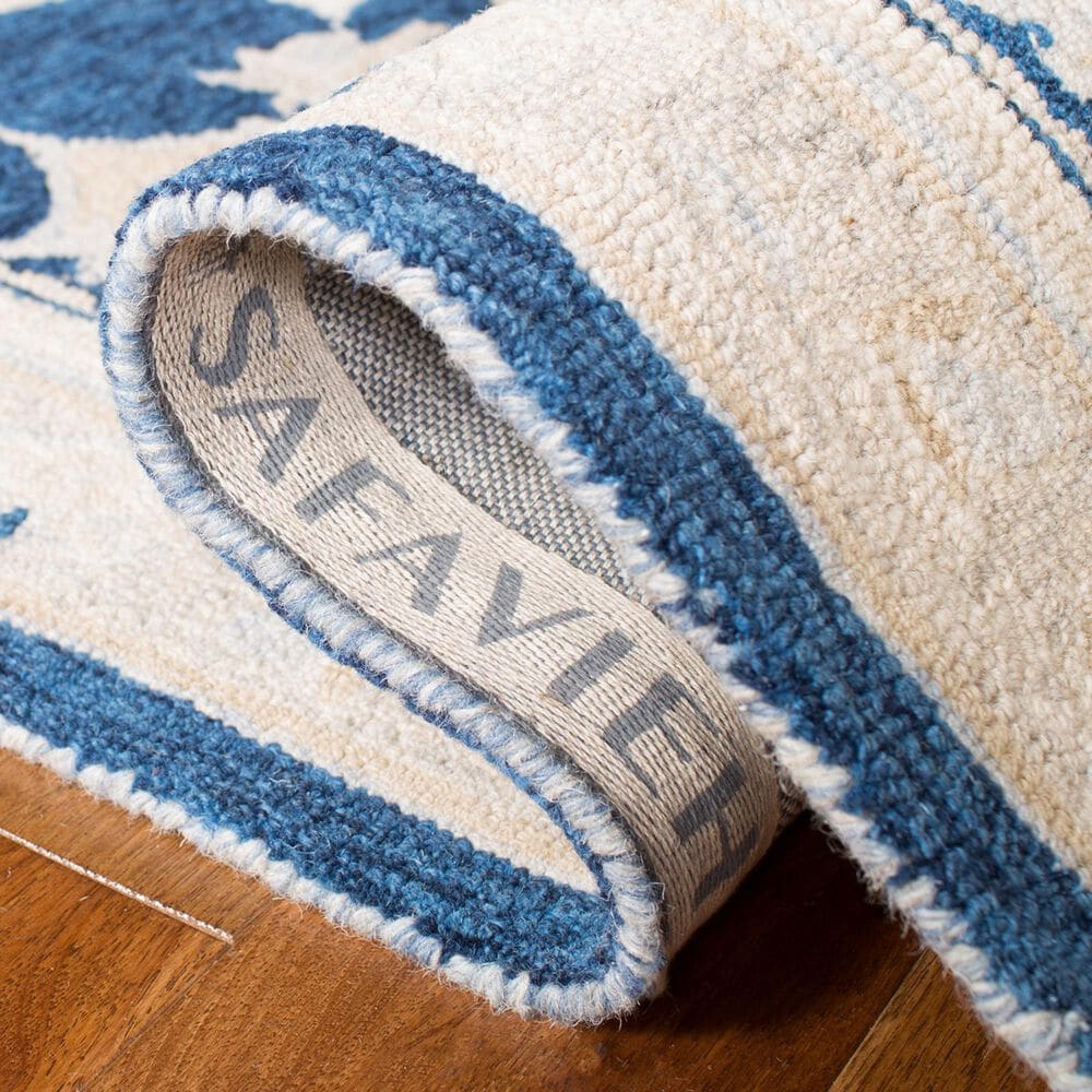 Safavieh Micro-Loop 5&#39; x 8&#39; Navy and Ivory Area Rug, , large