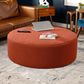 Jaxx Candler Round Ottoman in Terra Cotta, , large