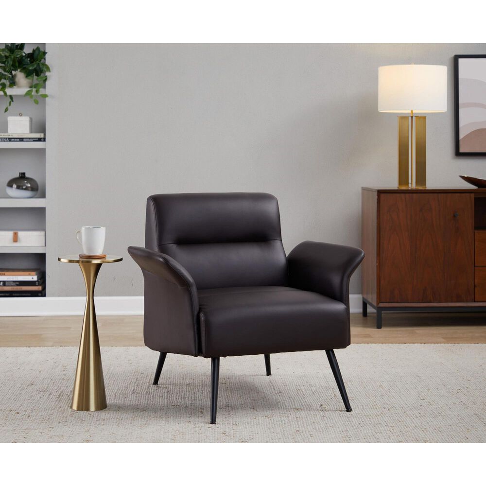 Lumisource Petal Accent Chair in Espresso, , large