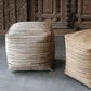 Uttermost Shiro Pouf in Butterscotch and Light Tan, , large