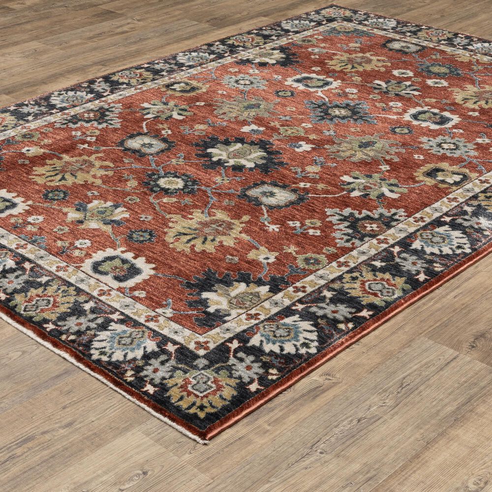 Oriental Weavers Eliana ELI12 Red and Blue 6&#39;7&quot; x 9&#39;6&quot; Area Rug, , large