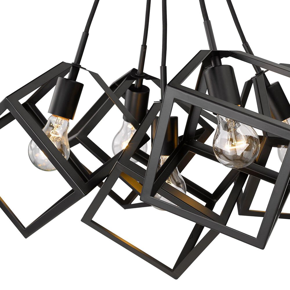 Golden Lighting Cassio 5-Light Pendant in Matte Black, , large