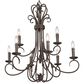 Golden Lighting Homestead 9-Light Candelabra Chandelier in Rubbed Bronze, , large