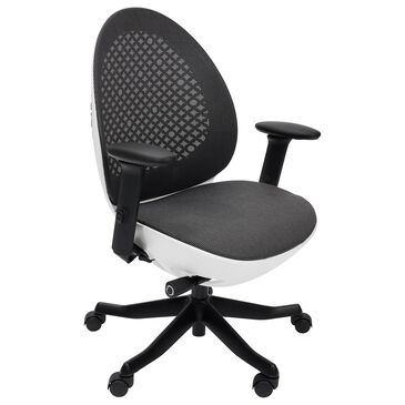 Rta Products Deco Lux Executive Chair in Black and White, , large
