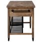 Mercana Stuart I Kitchen Island in Light Brown and Matte Black, , large
