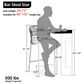 HOMLUX Outdoor Bar Stool with Open-Frame Backrest in White (Set of 2), , large