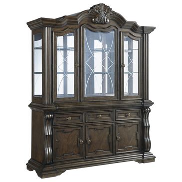 Millenium Maylee Dining Buffet with Hutch in Dark Brown, , large