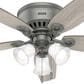 Hunter Builder Low Profile 52" Ceiling Fan with Lights in Matte Silver, , large