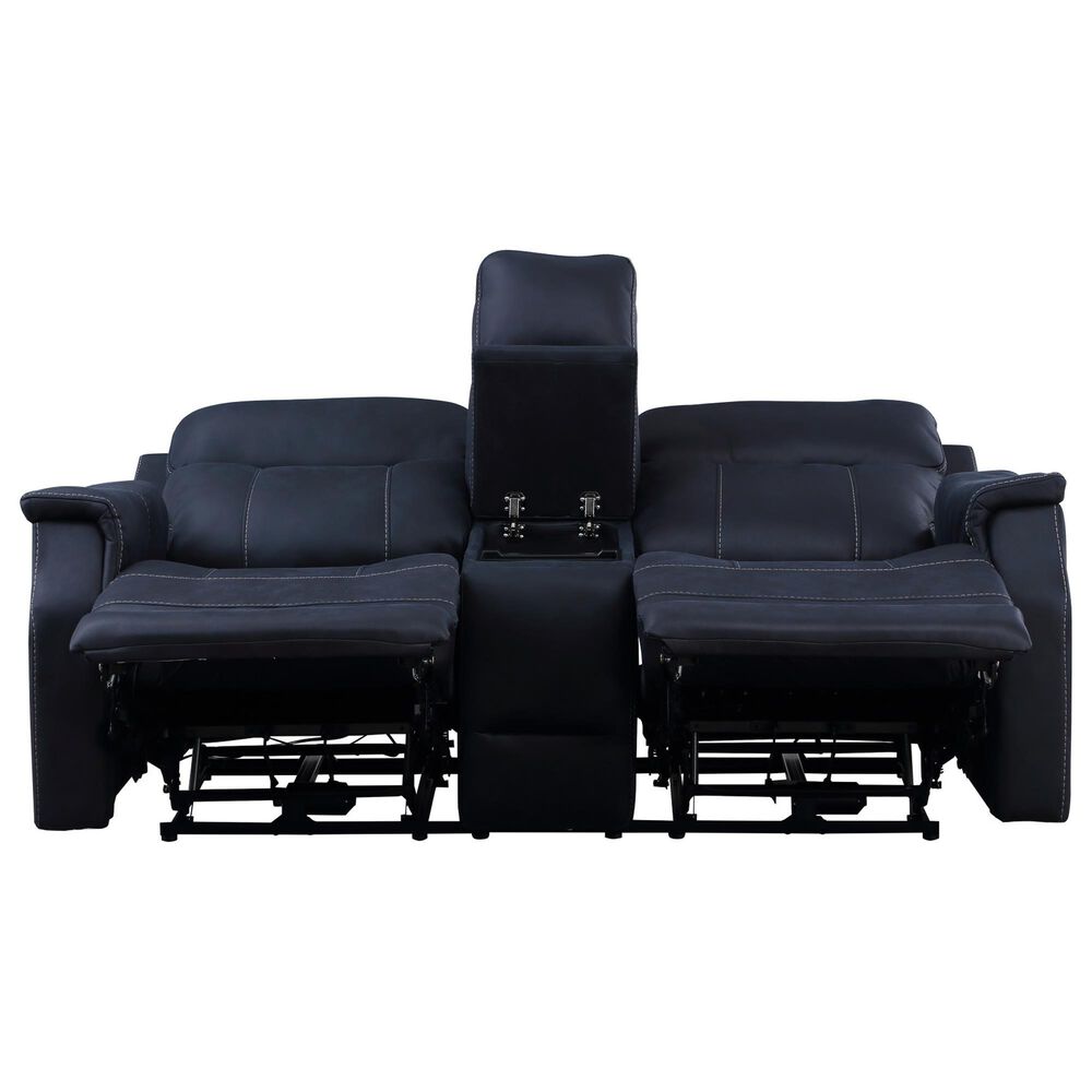 Steve Silver Valencia Power Recliner Console in Ocean Blue, , large