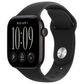 Apple Watch Series 12 (GPS + Cellular) 42mm Black Aluminum Case with Black Sport Band - M/L and 2-Year AppleCare+, , large